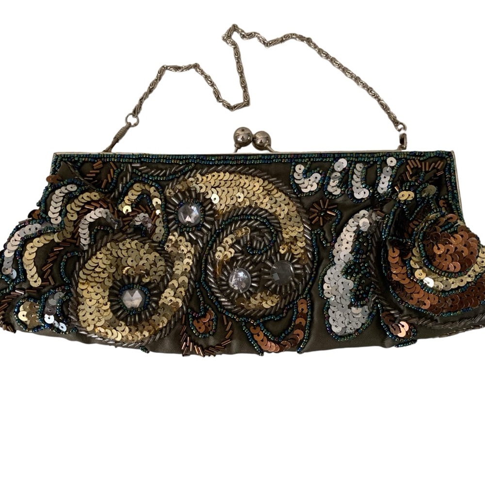 Apt. 9 Sequin And Beaded Metallic Color Purse - image 1